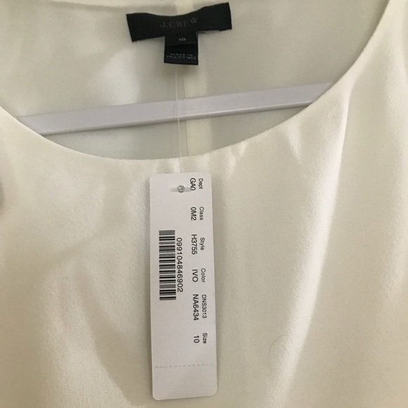 J. Crew Tank with Gold Sequin Bow. NWT. Sz 10 - Picture 4 of 5